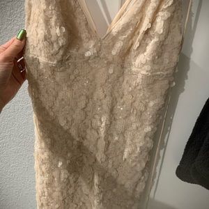 Sequence cream dress